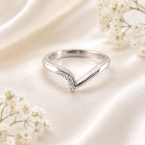 minimalist chevron ring