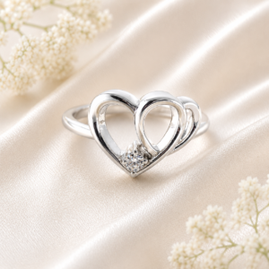 double heart ring
