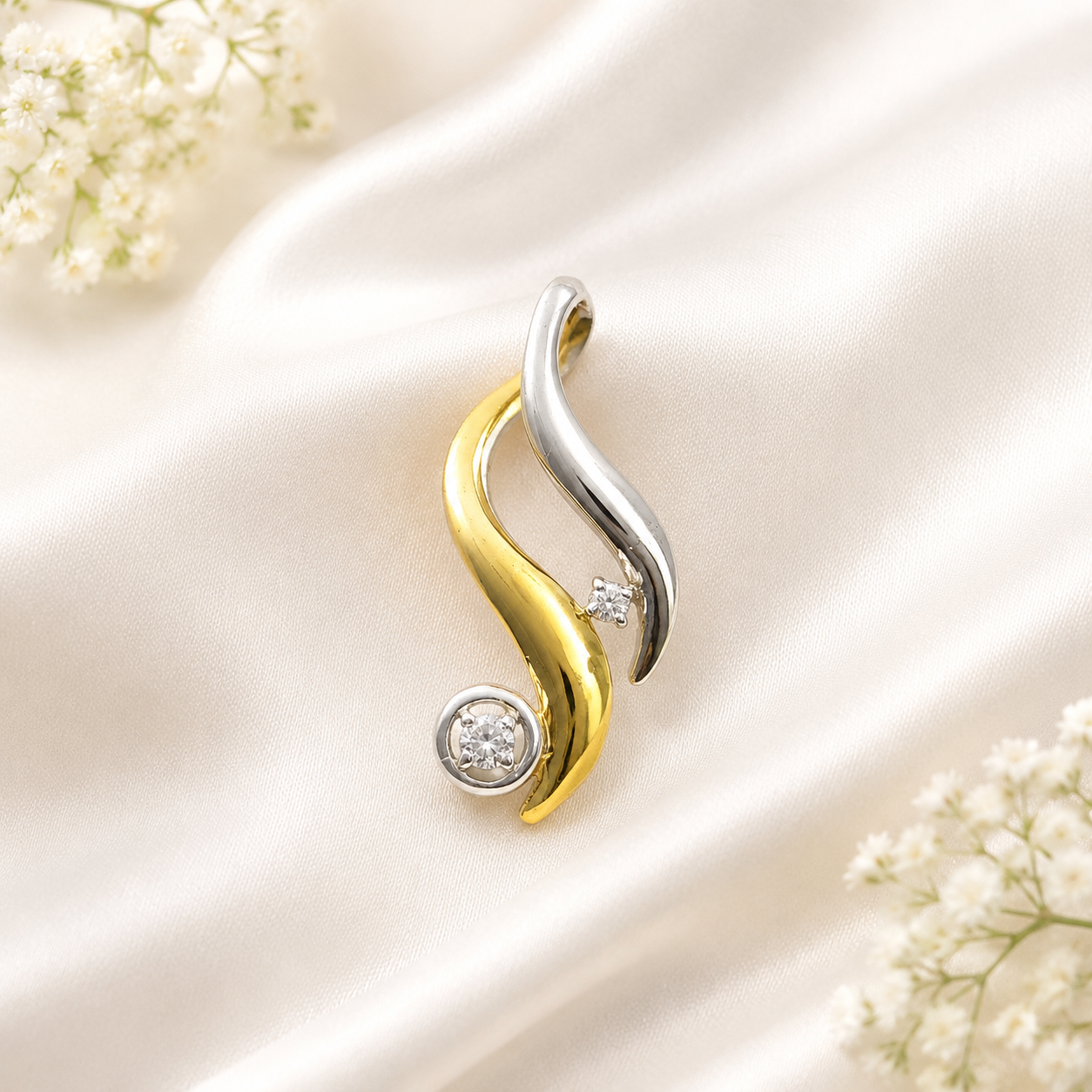 two tone swirl pendant two tone swirl pendant