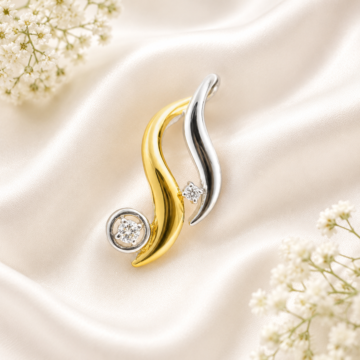 two tone swirl pendant two tone swirl pendant
