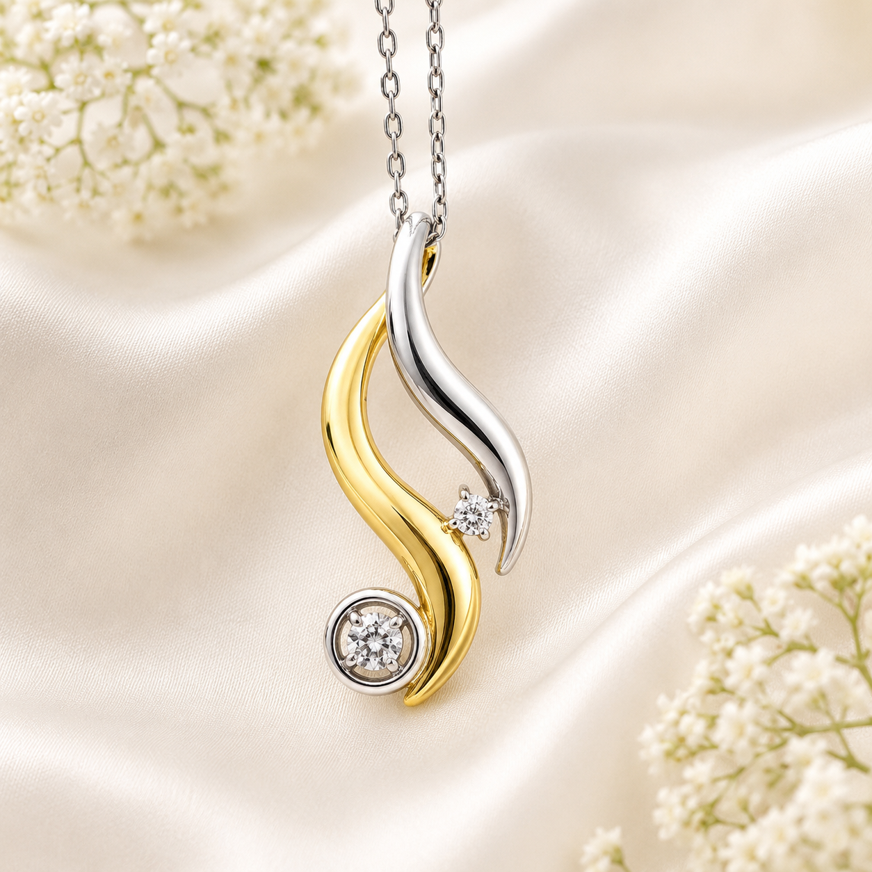 two tone swirl pendant two tone swirl pendant