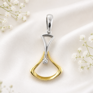 two tone drop pendant
