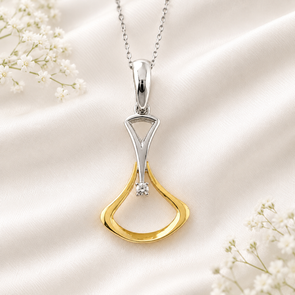 two tone drop pendant