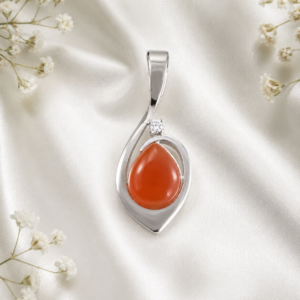 swirl frame long pendant